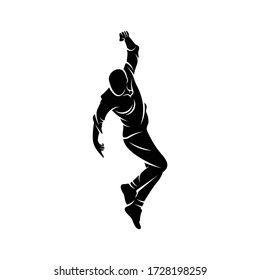 Silhouette Dancing Male Vector illustration Design, Simple and Creative Design