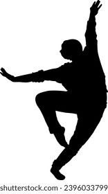 silhouette of a dancing man