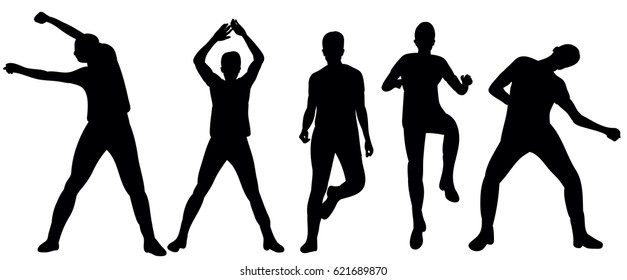  silhouette of dancing man, collection