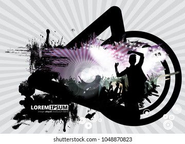 Silhouette of dancing people