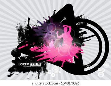 Silhouette of dancing people