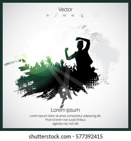 Silhouette of dancing people