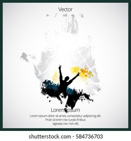 Silhouette of dancing people