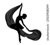 silhouette of a dancing person vector illustration