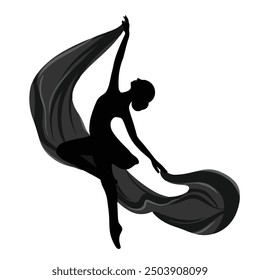 silhouette of a dancing person vector illustration