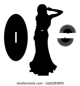 silhouette of a dancing woman