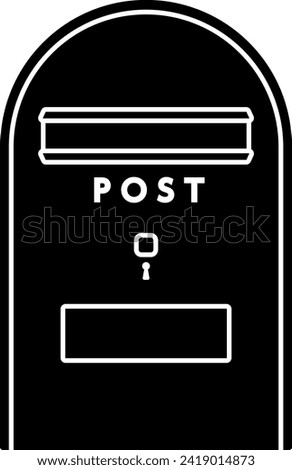 Silhouette of Danish Post Box