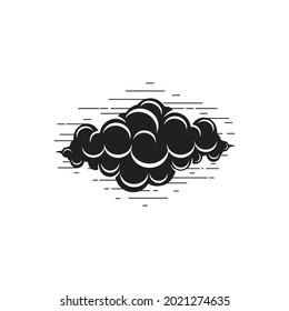 Silhouette of dark clouds.Flat and modern design.