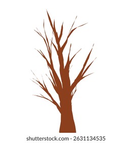 silhouette of dead tree vector illustration