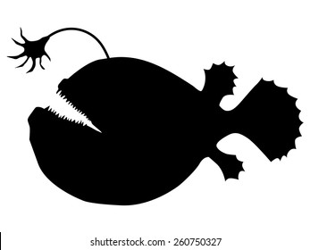 silhouette of deep-sea fish