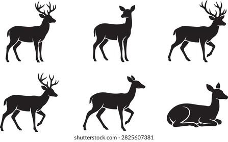 Silhouette deer  