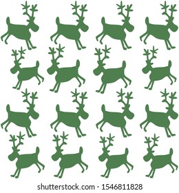 Silhouette deer, cartoon animal, illustration