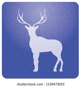 Silhouette of the deer. Flat deer icon.

