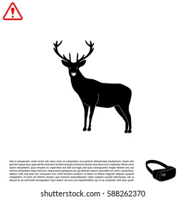 silhouette deer with great antler 