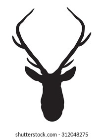 silhouette deer head