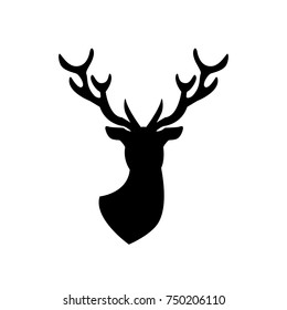 Silhouette of deer head