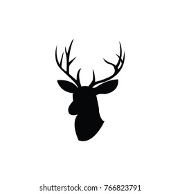 Silhouette Deer Head Vector Designs Stock Vector (Royalty Free ...