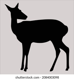 silhouette of deer image vector