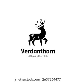 Silhouette Deer Logo Design 2