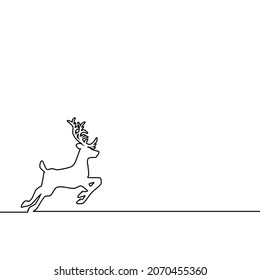 silhouette Deer. deer logo design template inspiration. vector illustration