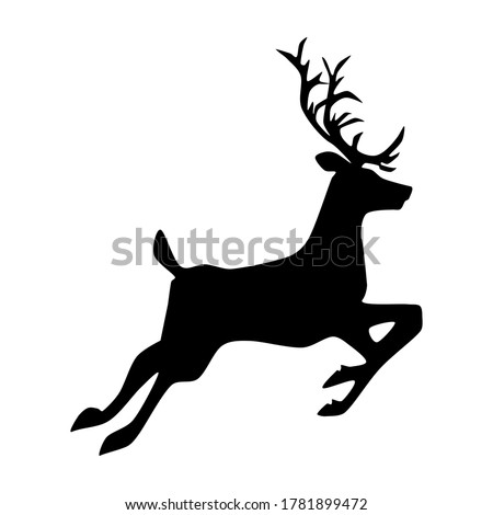 silhouette Deer. deer logo design template inspiration. vector illustration