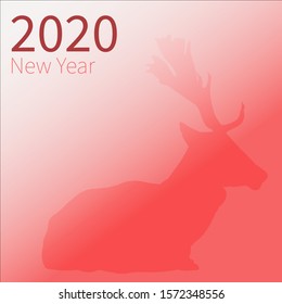 Silhouette of a deer on red gradient background with the inscription "202 New Year"
All elements are isolated and can be used separately.
Holiday winter poster. Calendar blank. Vector illustration