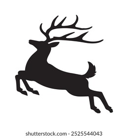 Silhouette Deer vector design illustration