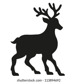 silhouette of a deer vector illustration isolated on white background