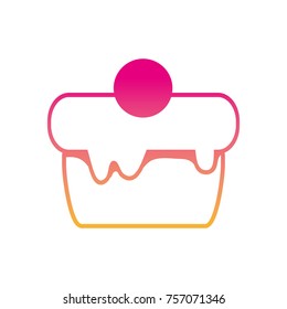 silhouette delicious cake sweet dessert food