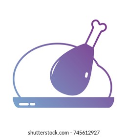 silhouette delicious chicken food roast taste