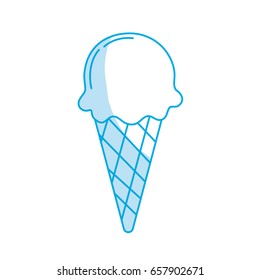 silhouette delicious ice cream to refresh the day