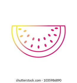 silhouette delicious watermelon organic fruit nutrition