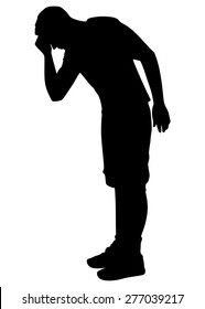 Silhouette Depressed man