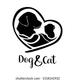 Silhouette Design about Loving Dogs and Cats