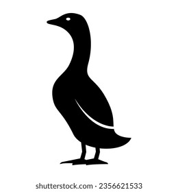 Silhouette design of a duck, icon and graphic design