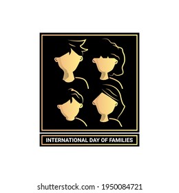 Silhouette design family for international day of families