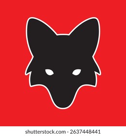 Silhouette Design of Fox Head