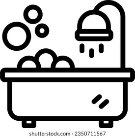 silhouette, design, hotel, vector, shower