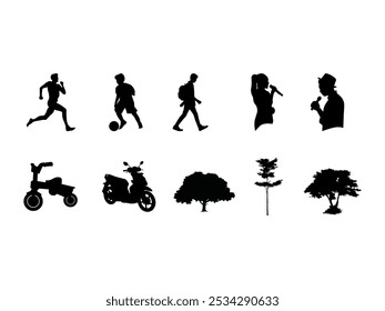 Silhouette Design Icon Element Set 