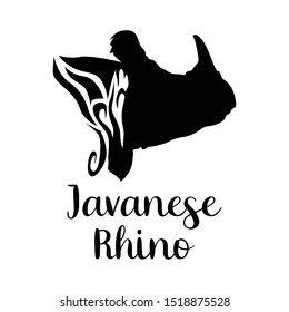 Silhouette Design from the Javanese Rhino Head