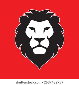 Silhouette Design of Lion Head