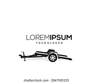 silhouette design logo vector trailer