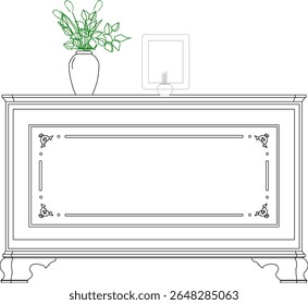 silhueta design vetor ilustração esboço detalhe mobiliário altar mesa ofertas clássico vintage étnico tradicional