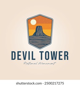 silhouette teufel's tower national monument logo vektor grafik design