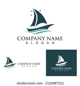 Silhouette of Dhow logo design  Traditional Sailboat from Asia Africa