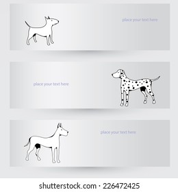 silhouette of different breeds of dogs in the flyer