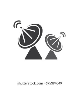 Silhouette of digital broadcasts icon for web project. Vector illustration