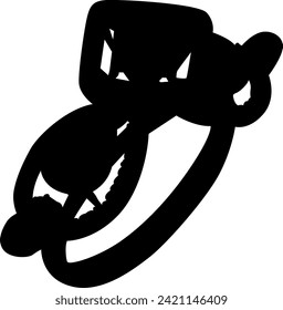 silhouette dimond ring on white background