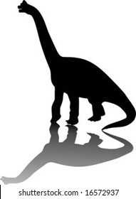 Silhouette of dinosaur