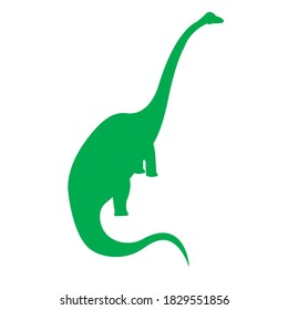 silhouette of dinosaur diplodocus, vector illustration